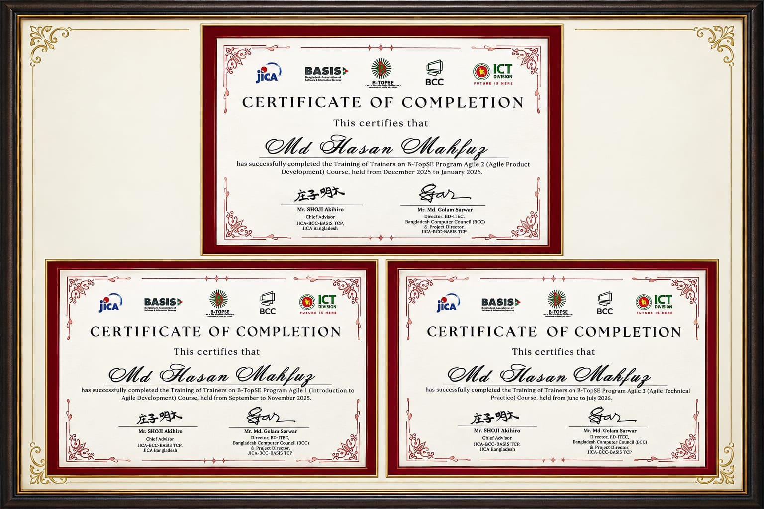 Agile Series 1-3 Certificated